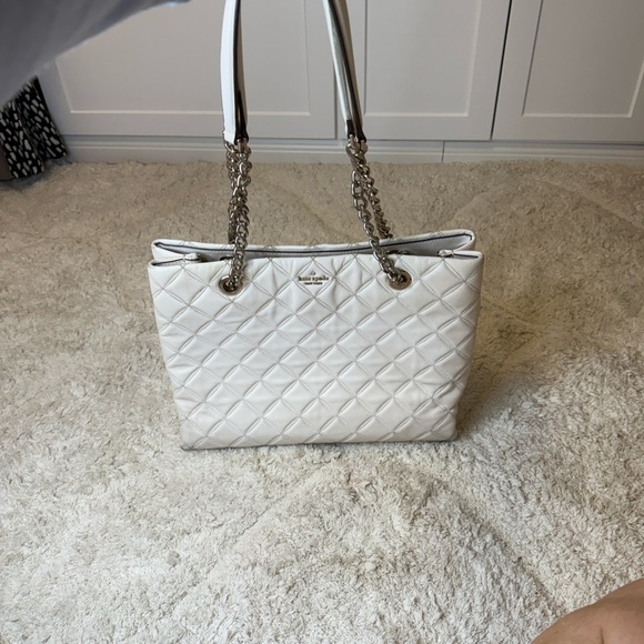 Kate Spade White Quilted Shoulder Bag - Picture 1 of 14